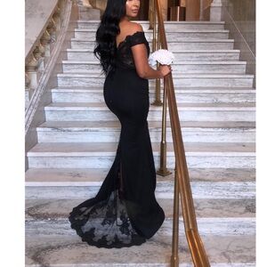 Elegant Black Lace Gown